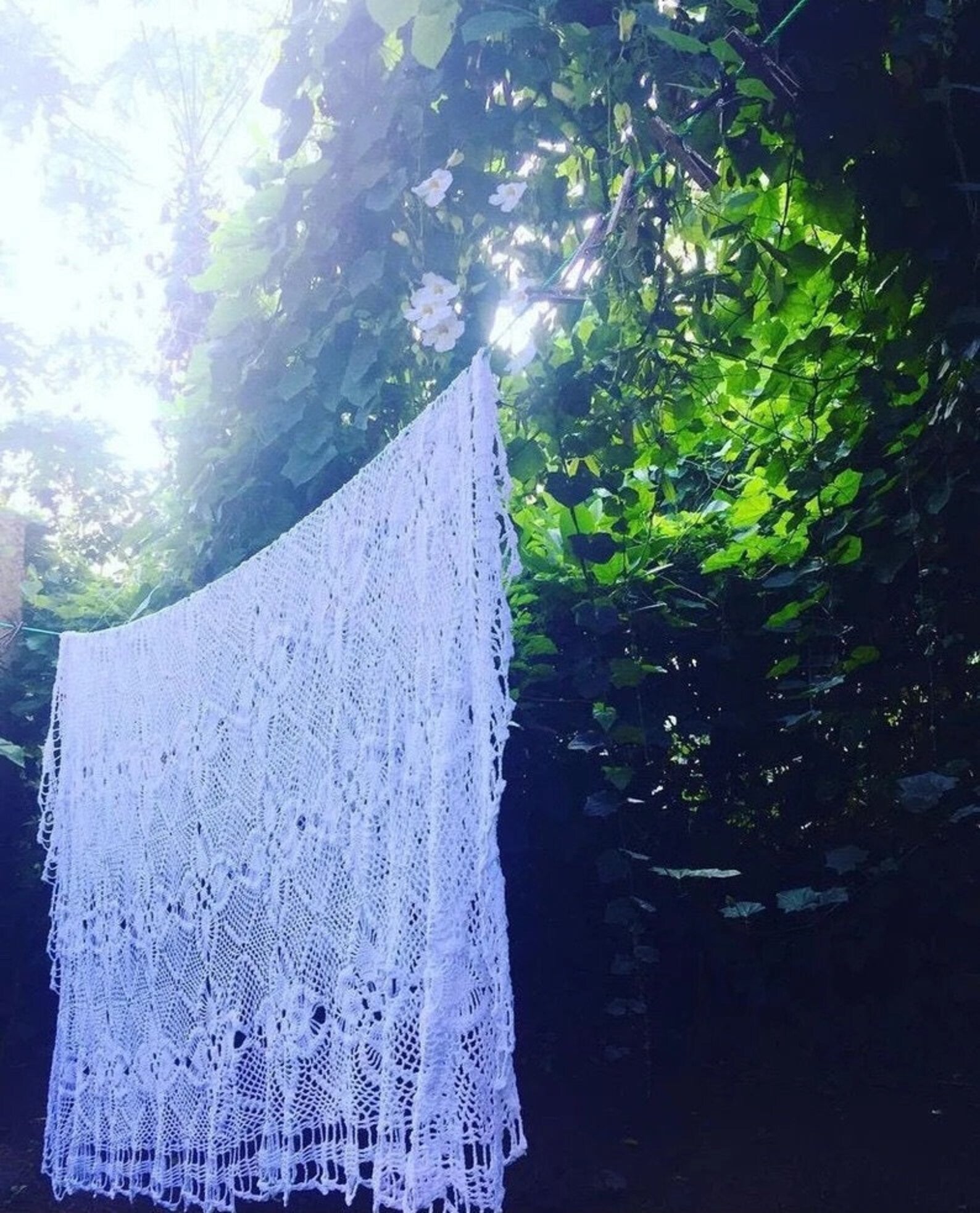 Handmade Cotton Crochet Throw Blanket