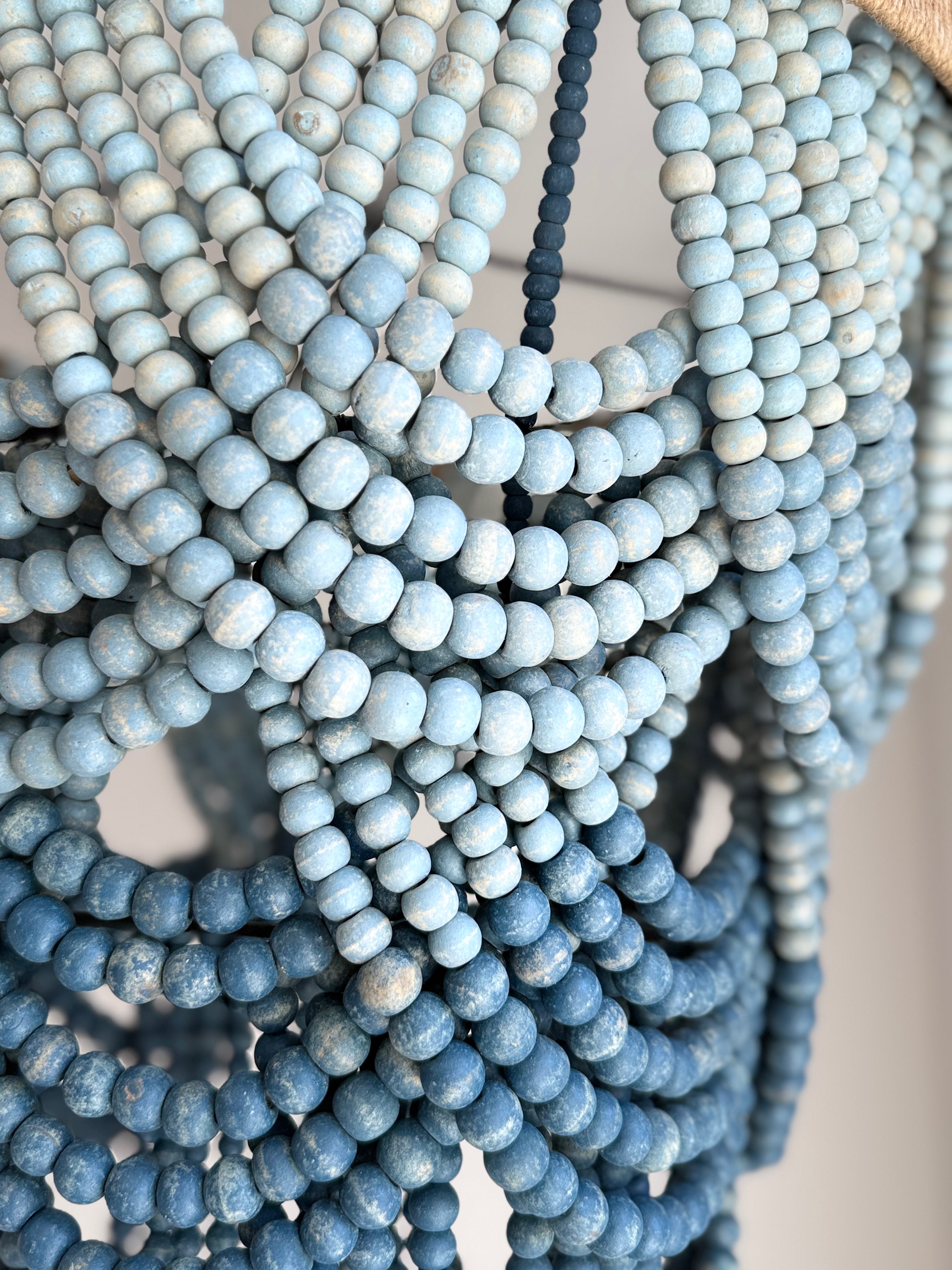 Blue Ombre Tiered Beaded Chandelier