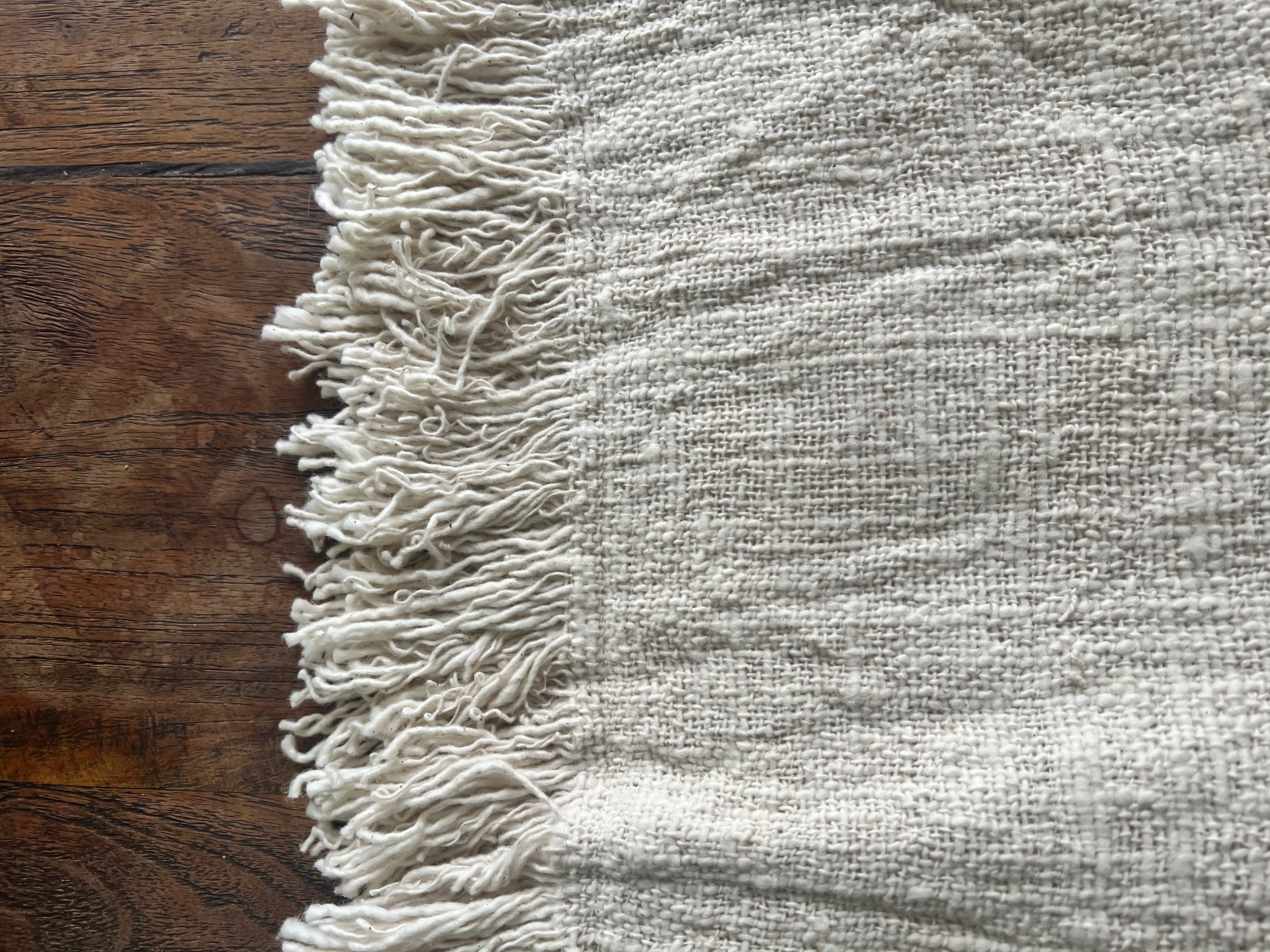 Hand-Loomed Organic Cotton Rug - Plant Dyed