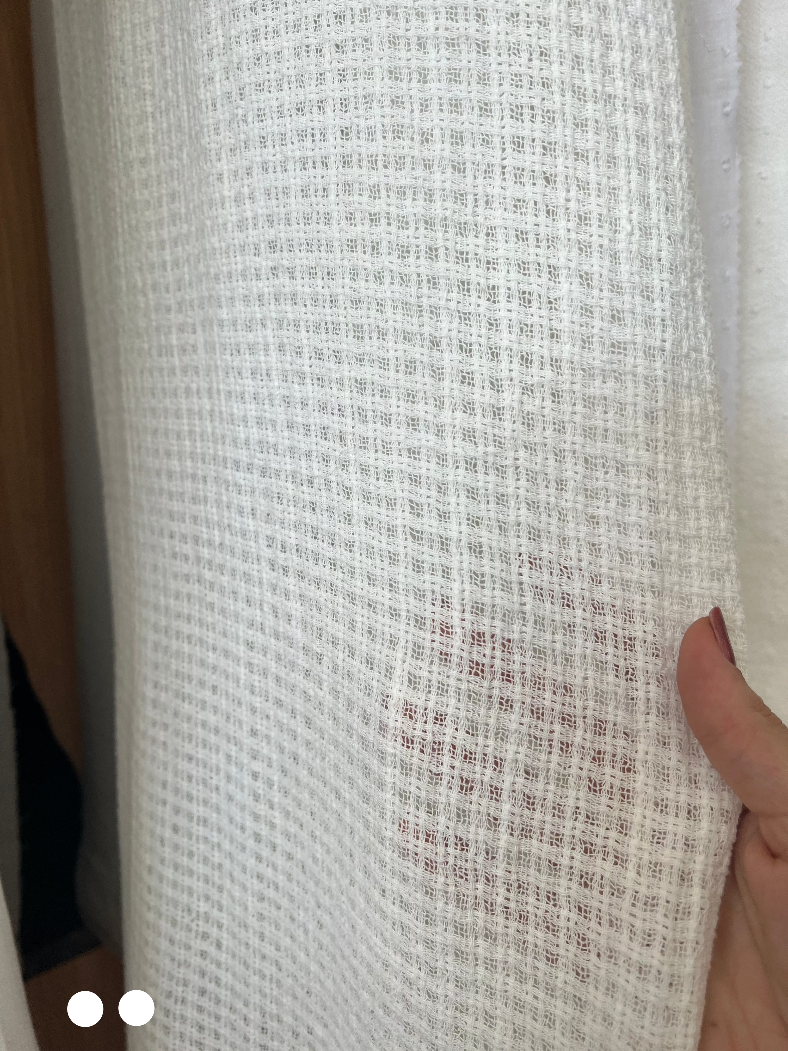 semi-sheer white curtains 100% cotton