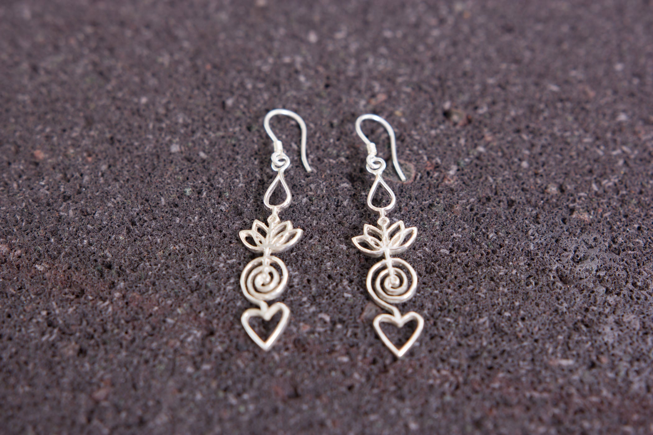 Ho'oponopono Earrings in Sterling Silver
