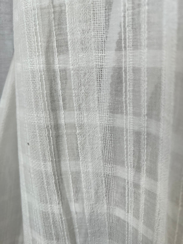 Curtains in Semi-Sheer White Cotton (customizable)