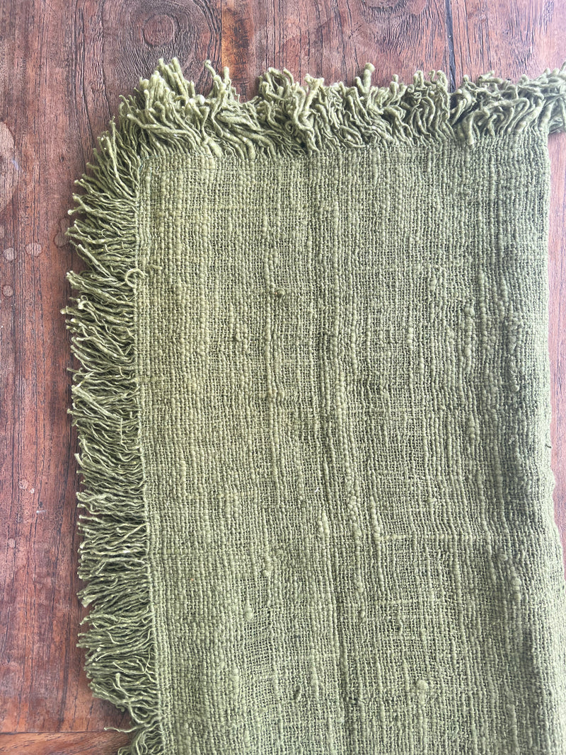 Hand-Loomed Organic Cotton Rug - Plant Dyed
