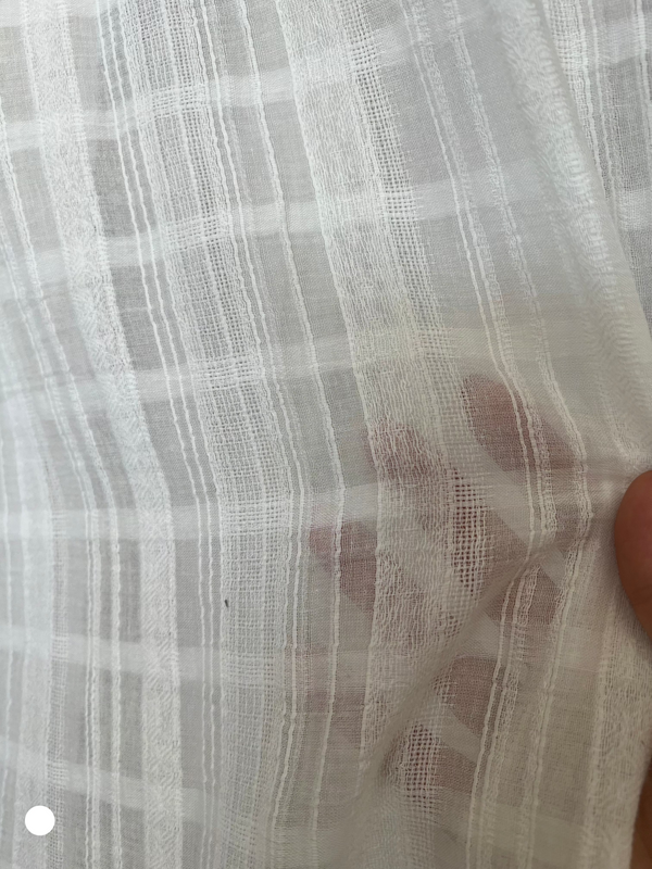 semi-sheer white curtains 100% cotton