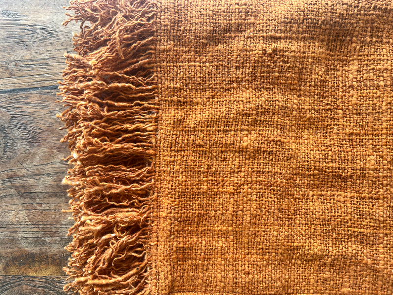 Hand-Loomed Organic Cotton Rug - Plant Dyed