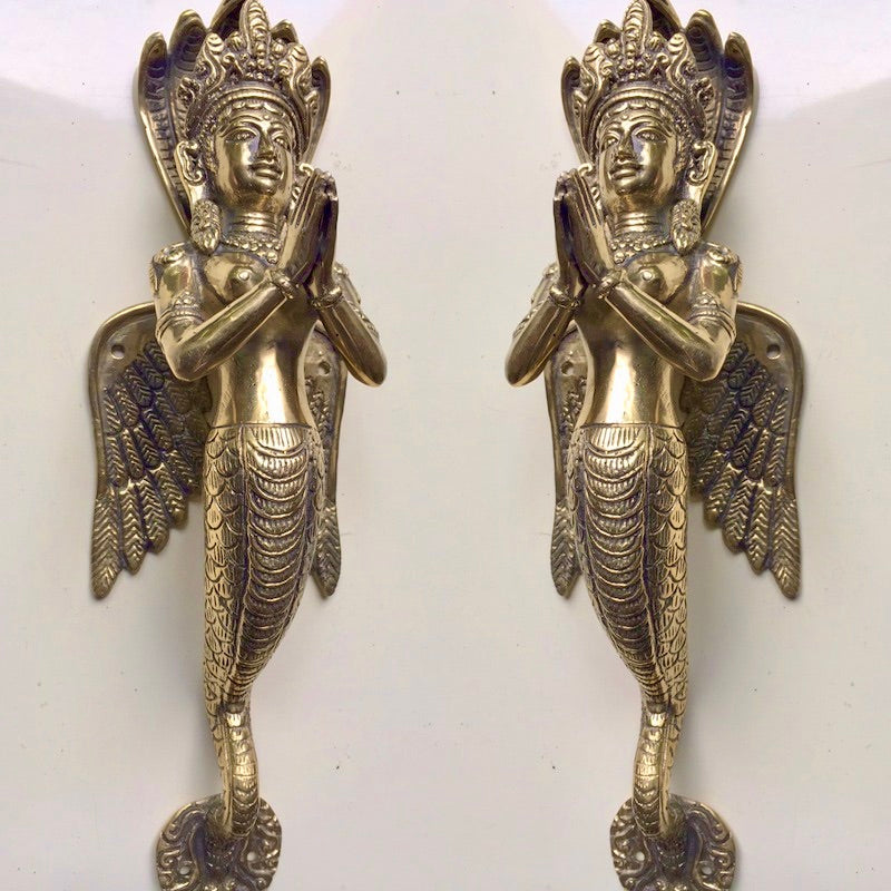 Queen Brass Statues / Door Pulls / Door Handles
