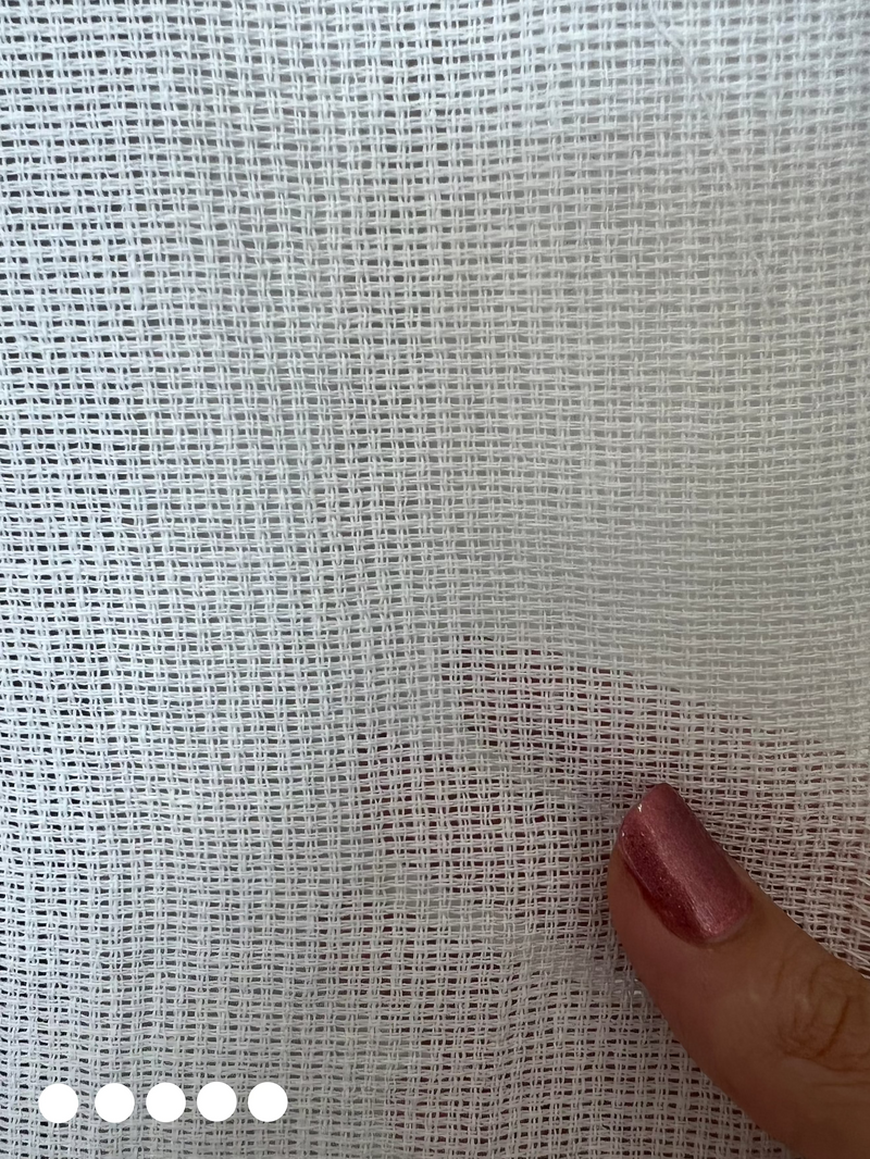 semi-sheer white curtains 100% cotton