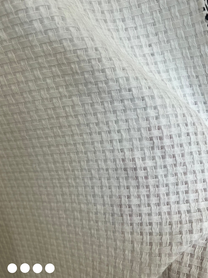 semi-sheer white curtains 100% cotton