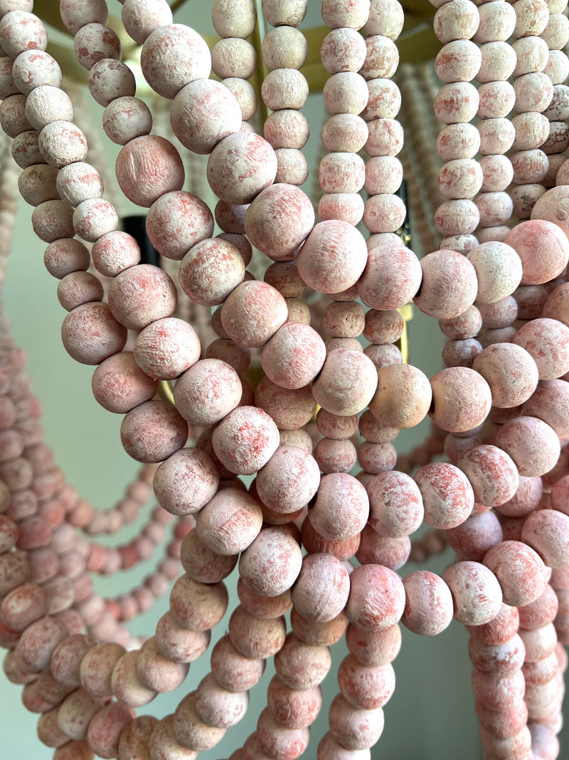 Pink Ombre Tiered Beaded Chandelier