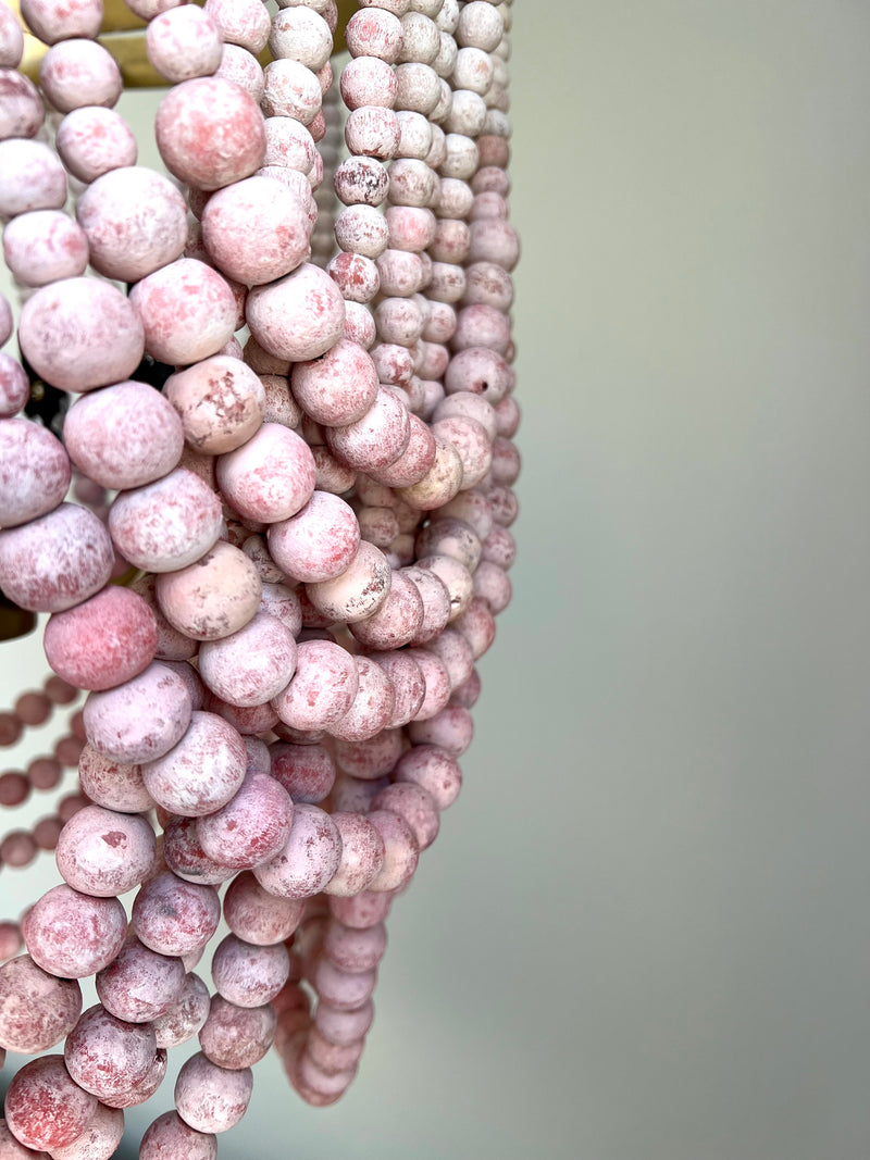 Pink Ombre Tiered Beaded Chandelier