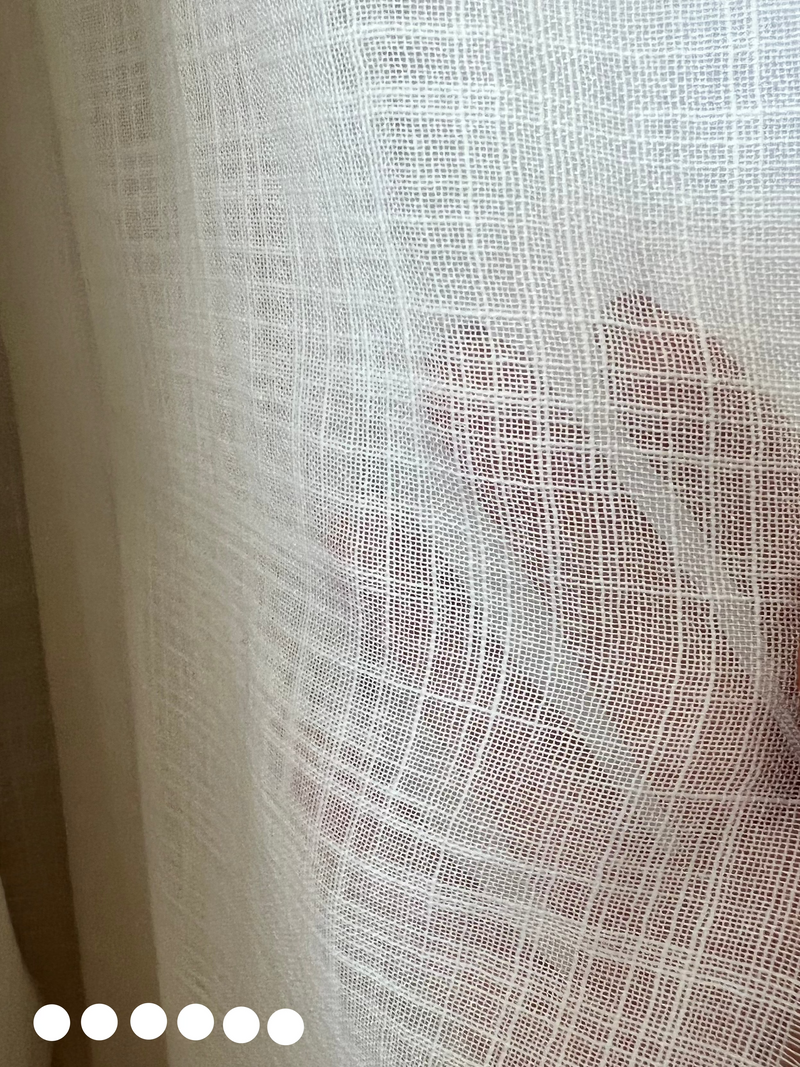 semi-sheer white curtains 100% cotton