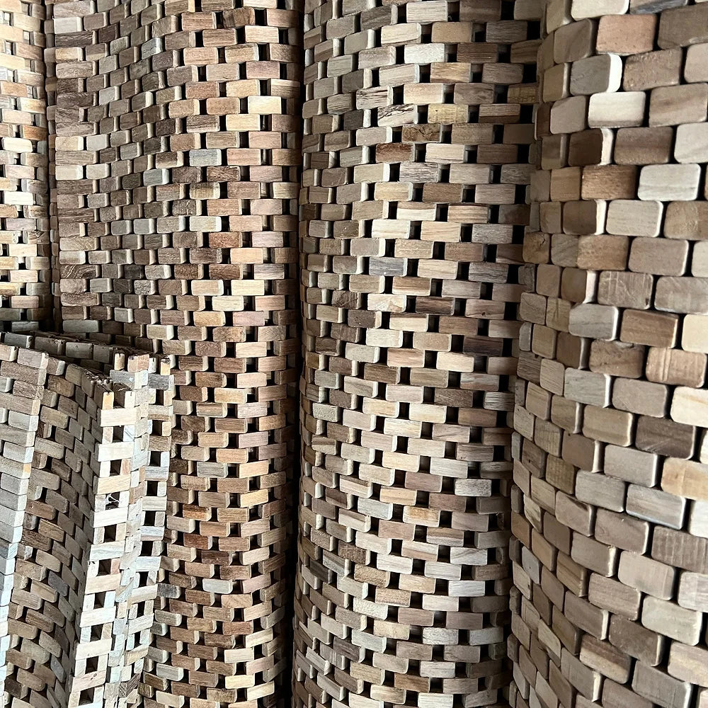 Teak Earth Mat with Interlocking Design for Bathroom or Kitchen
